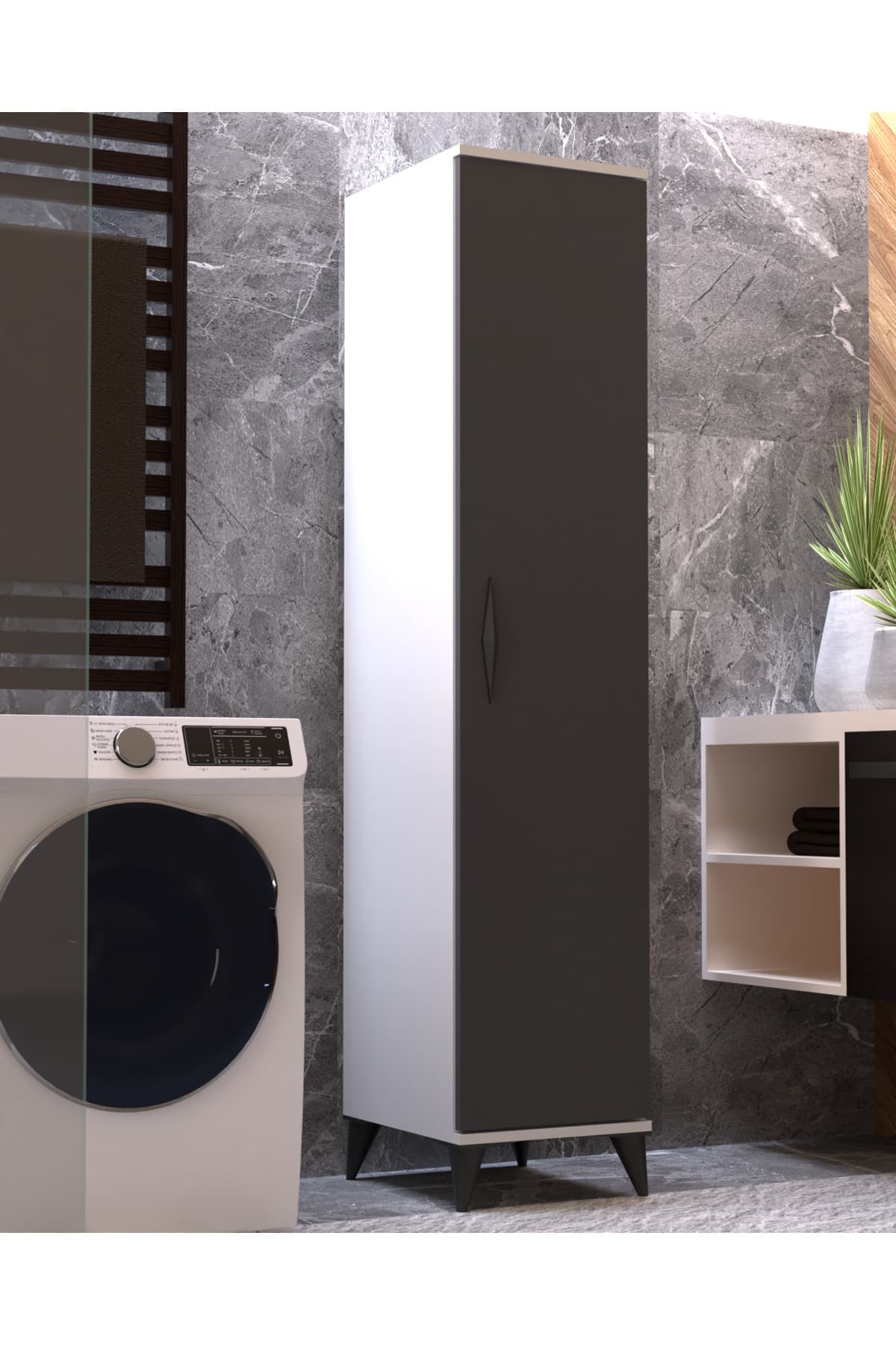 Vesso Çok Amaçlı Dolap Banyo Dolabı Mutfak Dolabı Kiler Dolabı Raflı Dolap