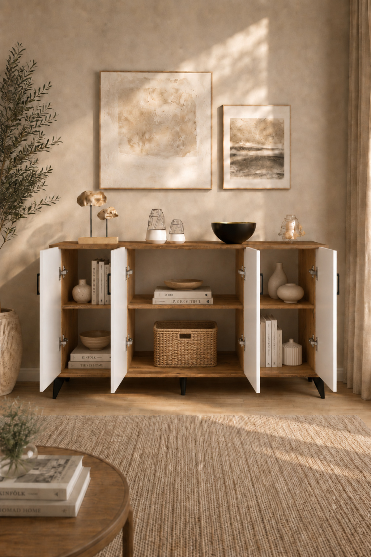 Vora Konsol, Çok Amaçlı Dolap, Kahve Köşesi, Tv Ünitesi, Banyo Dolabı, 180 cm küçük görsel 3