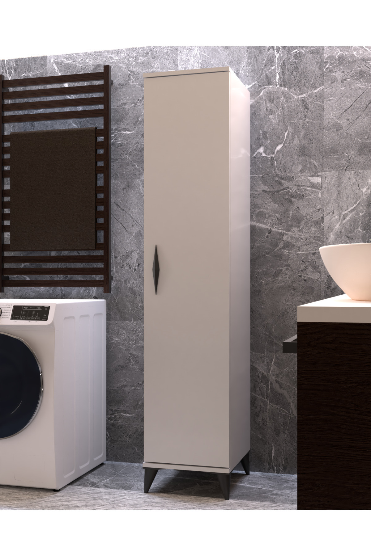 Vesso Çok Amaçlı Dolap Banyo Dolabı Mutfak Dolabı Kiler Dolabı Raflı Dolap küçük görsel 3